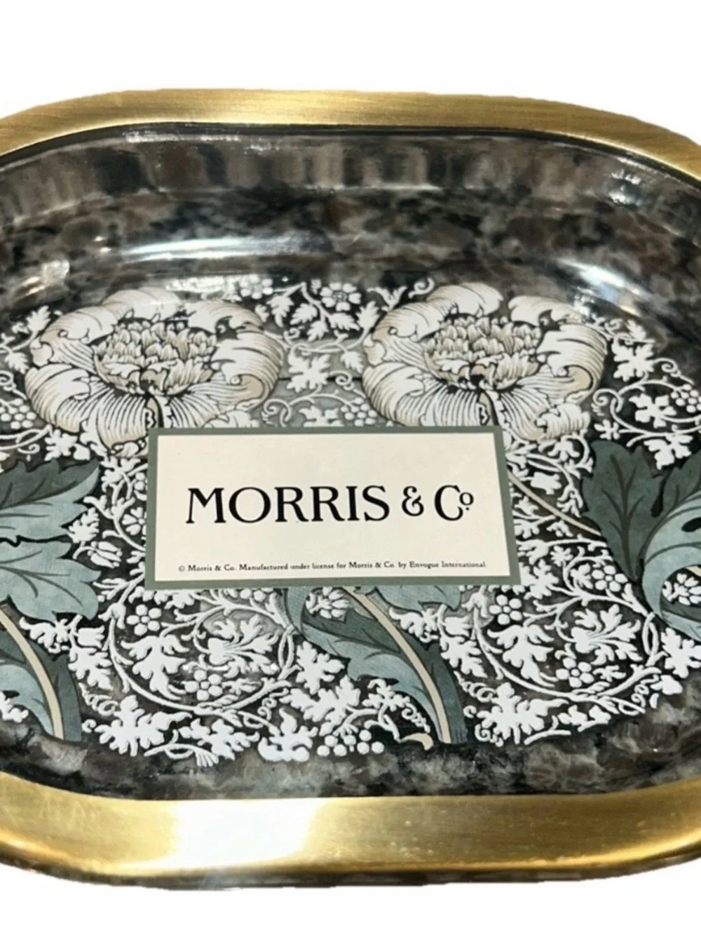 Morris & Co 3 Pc Bathroom Vanity Set Sage Green White Floral